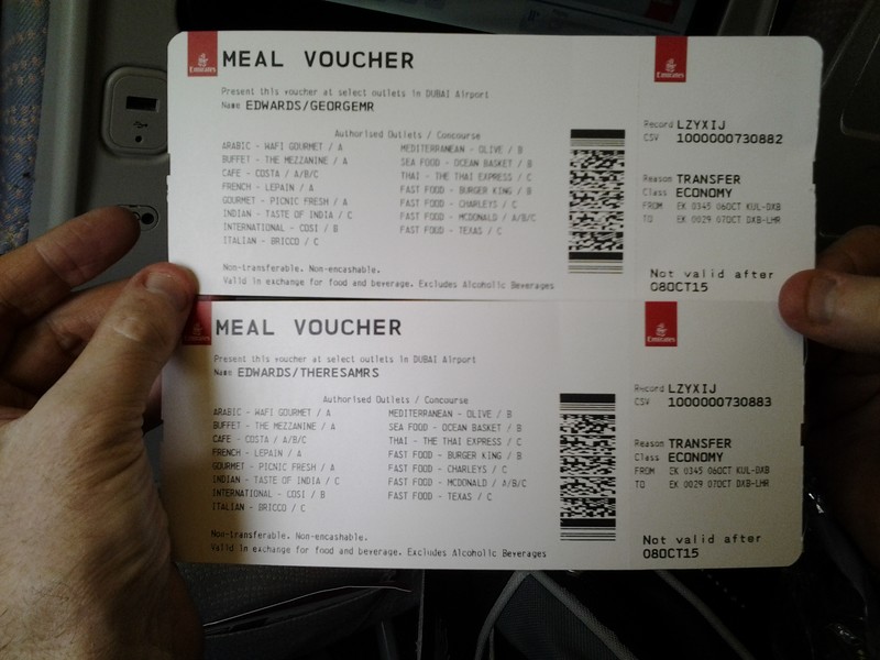 Free meal vouchers - Yum