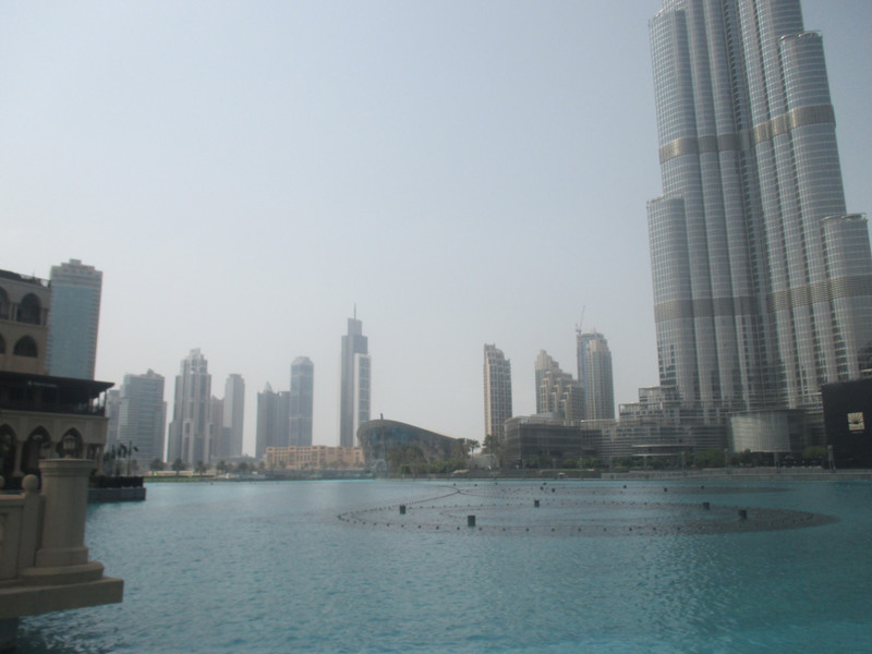 Downtown Dubai across the fountains