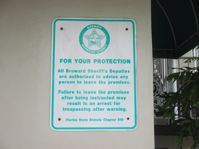 Hotel security notice