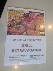 Grill Extravaganza in the buffet tonight