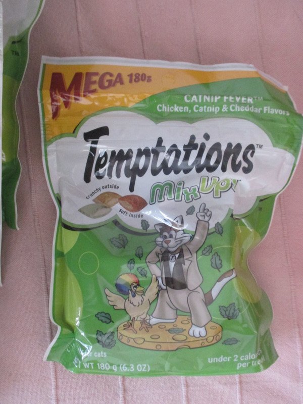 Included in our purchases was - Some special goodies for our three cats - Catnip flavoured