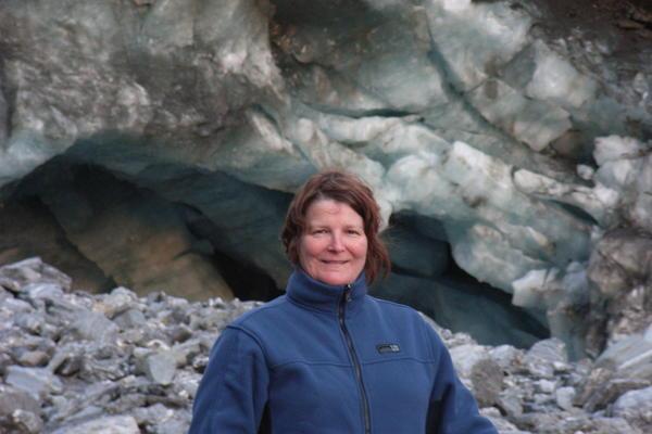 Helen at glacier face