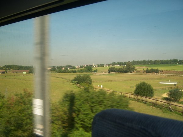 more of the French countryside from the Eurostar