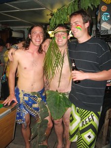 Scott won the dress up for the jungle party