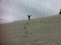 Saskia claiming her sand dune