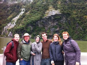 Cruise boat on Milford Sound
