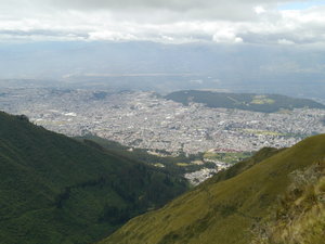 View of Quito from the side of Volcan Pichincha