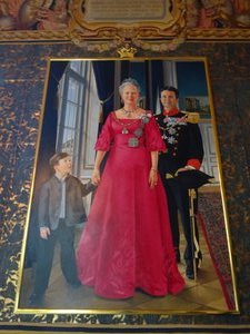 Queen Margrethe II, Crown Prince Frederik, his son Christian
