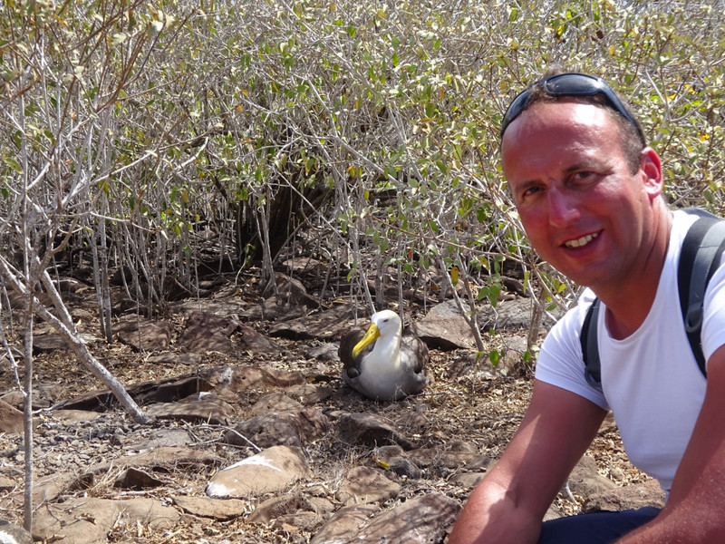 Me and a Waved Albatross
