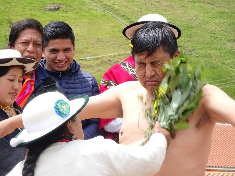 The New Andean Indigenous Community President Being Prepared