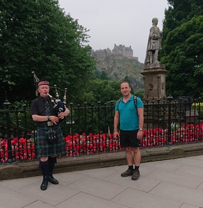 Me and a Bagpipe Player
