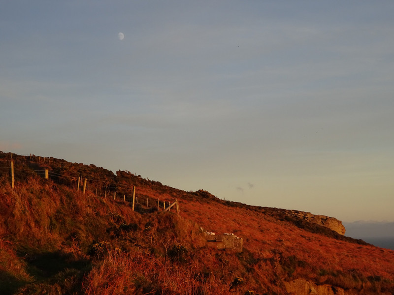 Rural Isle of Man with Moon