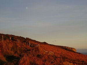 Rural Isle of Man with Moon