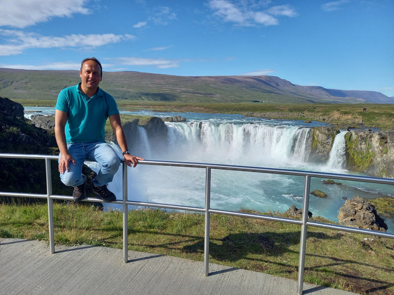 Me, Goðafoss Waterfall