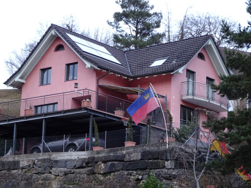 Liechtenstein House and Flag
