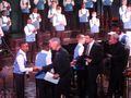 Receiving their Choir Achievement