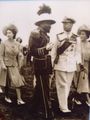 King Sobhuza II with Princess Elizabeth, King George VI and Queen Elizabeth the Queen Mother, 1947