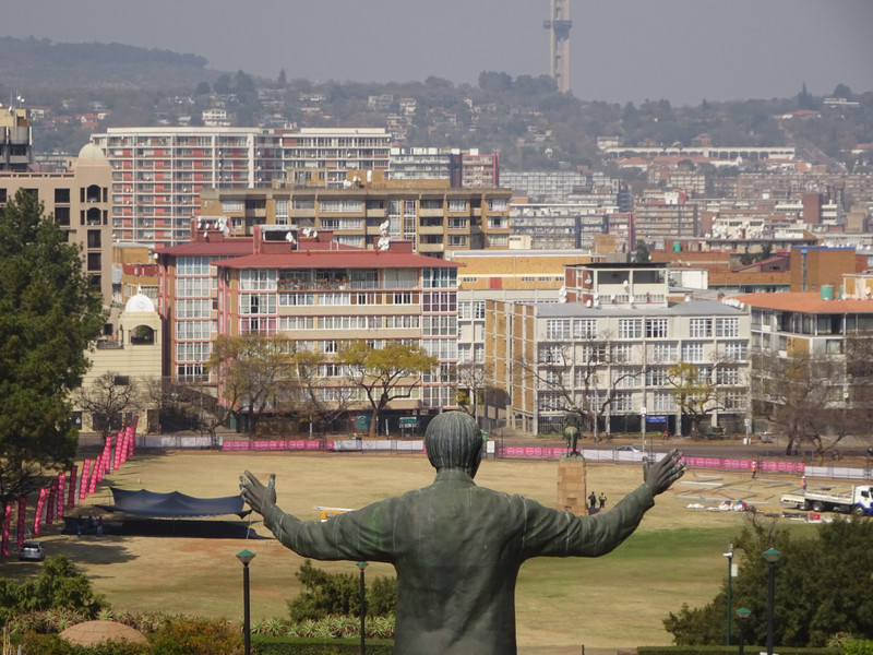 View over Pretoria, and the Nelson Mandela Statue