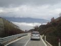 Descending into the Gjirokaster Valley and the Fog!