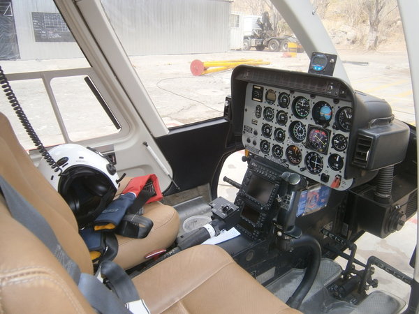 Inside the Helicopter