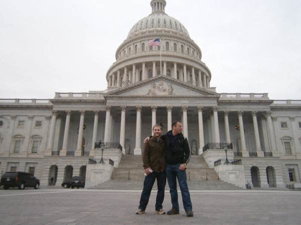 In front of the US Capitol