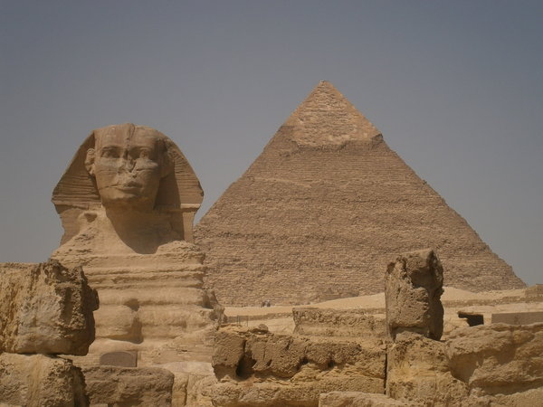 Sphinx and Khafre Pyramid