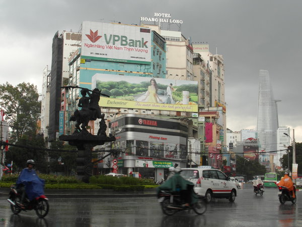 Saigon Roundabout and Rainstorm