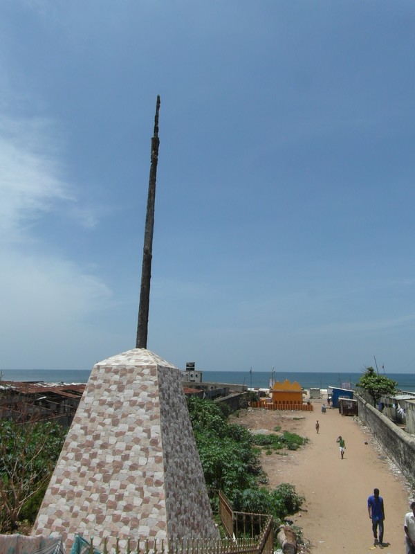 View towards the Indian Ocean from San Thome Cathedral