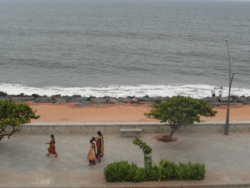 View from my hotel balcony, Pondicherry