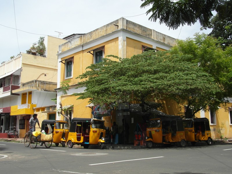 French Quarter Street Corner, Pondicherry