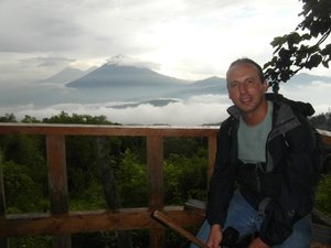 Me, View on way up to Pacaya Volcan