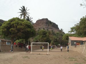 Football Pitch in the Dry River Bed