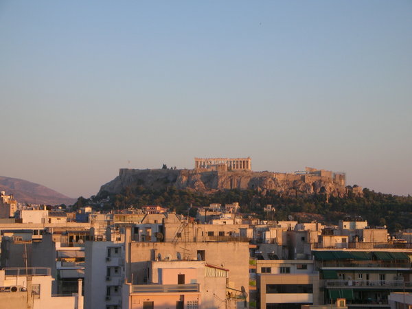 Sunset on the Acropolis last night