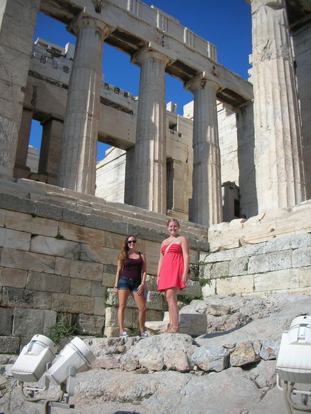 Jess and Me in front of the Propylaia
