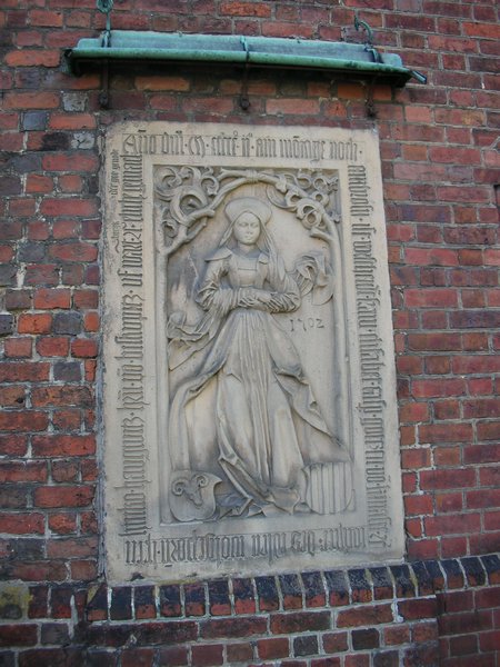 on the church wall