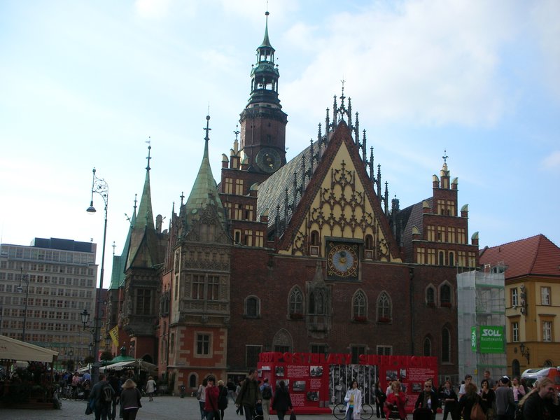 Old church in Wroclaw square