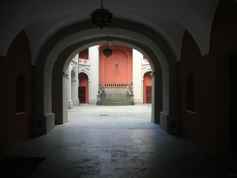 Courtyard in Gorka Palace built in 1545