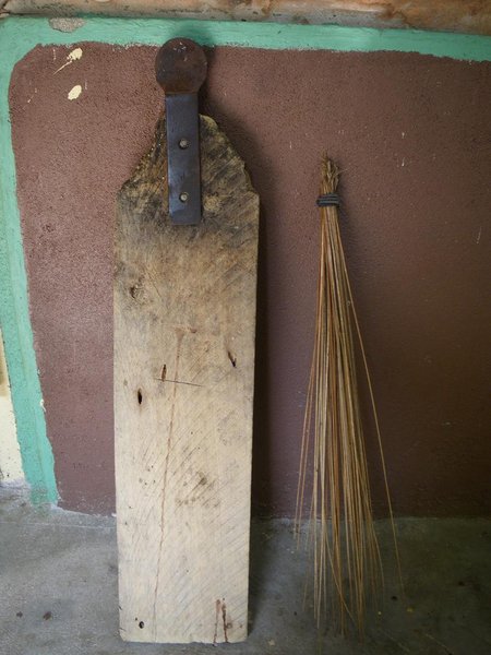 Coconut Scraper and Broom