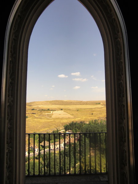 View over the Valley Through Castle Window