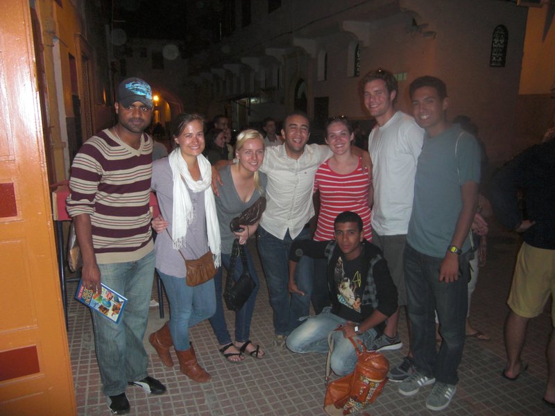 With our Moroccan Friends after a fun afternoon with them in the city