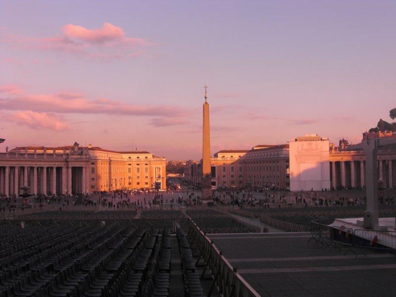 Looking back over St. Peters Square