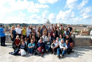 Group Photo Looking Back Over Vatican