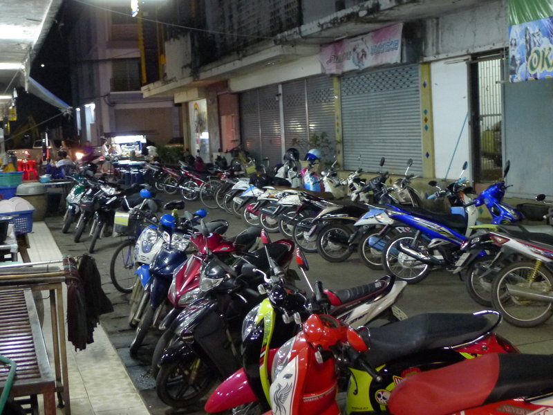Motor bikes everywhere 