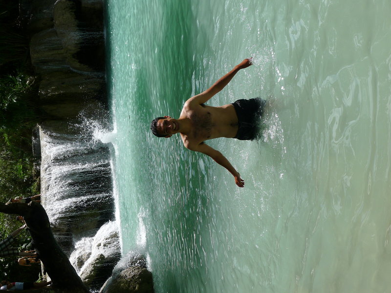 Swimming in the falls