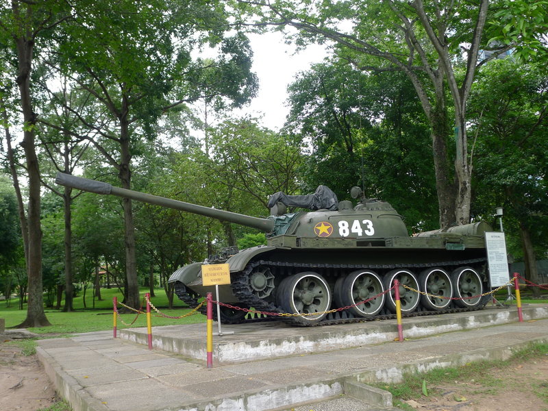 One of the tanks that stormed in palace in 1975