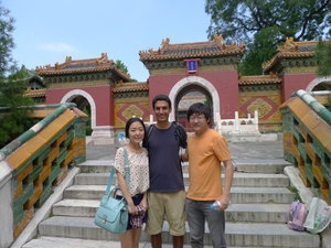 At Beihai Park with Meng and Daniel