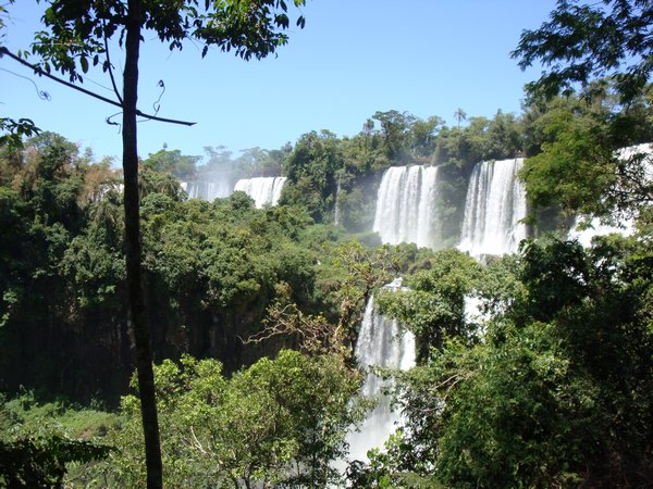 The falls from a distance