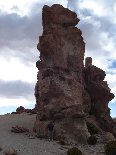 Random rock formations in the desert