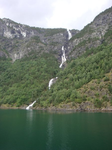 Emerald green fjord