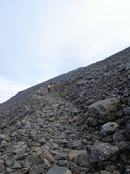The rocky path at Ben Nevis
